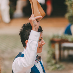 SHANNON AND JEN 903 - These two brides had a rustic redwoods wedding (despite a big challenge with some fiddlers!) Rustic redwoods wedding as seen on @offbeatbride