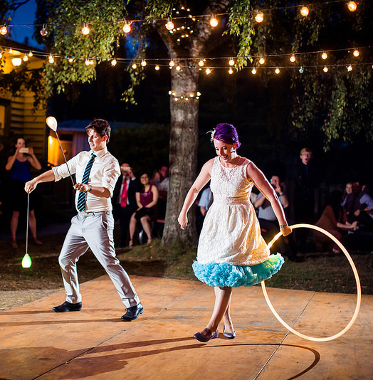 A swing dance wedding on an island (with a Bitcoin unity ceremony!)