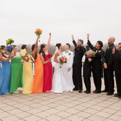 Rainbow wedding as seen on @offbeatbride