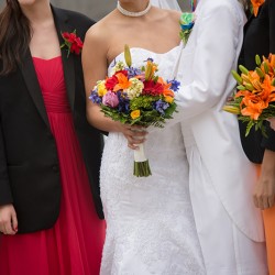 Rainbow wedding as seen on @offbeatbride