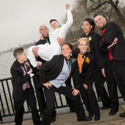 Rainbow wedding as seen on @offbeatbride