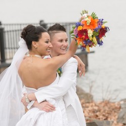 Rainbow wedding as seen on @offbeatbride