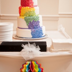 Rainbow wedding as seen on @offbeatbride