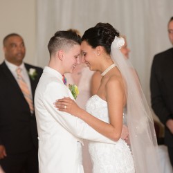 Rainbow wedding as seen on @offbeatbride