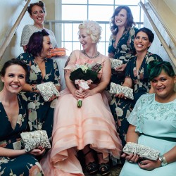 Eves Wedding Photo by C Mudlo Photography10 - This flamingo-themed pool party wedding is LIFE Flamingo-themed pool party wedding as seen on @offbeatbride