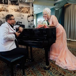 Eves Wedding Photo by C Mudlo Photography13 - This flamingo-themed pool party wedding is LIFE Flamingo-themed pool party wedding as seen on @offbeatbride