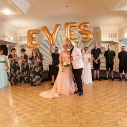 Eves Wedding Photo by C Mudlo Photography16 - This flamingo-themed pool party wedding is LIFE Flamingo-themed pool party wedding as seen on @offbeatbride