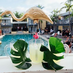 Eves Wedding Photo by C Mudlo Photography26 - This flamingo-themed pool party wedding is LIFE Flamingo-themed pool party wedding as seen on @offbeatbride