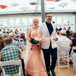 Eves Wedding Photo by C Mudlo Photography5 - This flamingo-themed pool party wedding is LIFE Flamingo-themed pool party wedding as seen on @offbeatbride