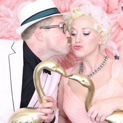 Eves Wedding Photo by Focus Photo Suites - This flamingo-themed pool party wedding is LIFE Flamingo-themed pool party wedding as seen on @offbeatbride