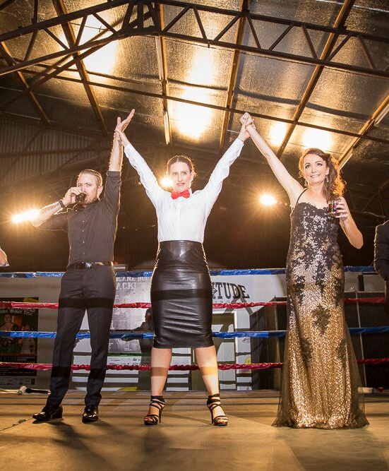 The first rule of this boxing match wedding: tell everyone!