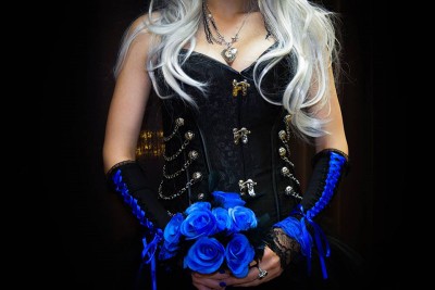 Goth fantasy wedding as seen on @offbeatbride