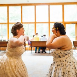 1238 youareraven beccabrittneywedding 1238 - You'll swoon over this joyful lesbian Quaker wedding Lovely Quaker wedding as seen on @offbeatbride