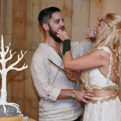 Gilbert Suits Laura Dee Photography LauraDeePhotoNashville090315154 low - A fabulously unexpected journey at this Lord of The Rings-themed wedding Tolkien-themed wedding as seen on @offbeatbride