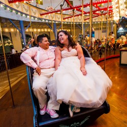 Wedding912of1037 - This genderqueer, sweets-loving, carousel wedding will have you in circles Genderqueer, sweets-loving, carousel wedding as seen on @offbeatbride