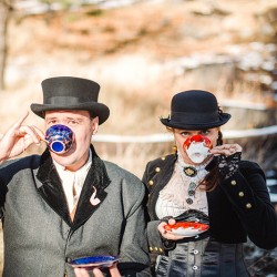 kce 101 - Travel among fictitious worlds at this steampunk engagement shoot Steampunk engagement shoot as seen on @offbeatbride