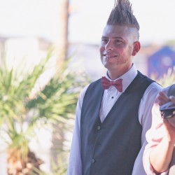 Beard Fanckboner Kates Lens Photography KLPBonerWeddingTBL41of76 low - A mohawked groom gets a huge surprise with a whole crew of mohawk groomsmen Mohawk groomsmen at this Arizona wedding as seen on @offbeatbride #weddings #mohawks