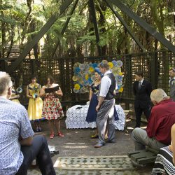 Ceremony170215 103 - BIFF! BAM! POW! A superhero and pop culture-infused scout camp wedding A superhero and pop culture-infused scout camp wedding as seen on @offbeatbride