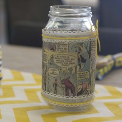 Detail and Decor120215 37 - BIFF! BAM! POW! A superhero and pop culture-infused scout camp wedding A superhero and pop culture-infused wedding as seen on @offbeatbride