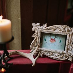Jonas Seaman OffbeatBride 1015 - A Friday the 13th barn wedding with coffee, skulls, and floral prints Friday the 13th wedding as seen on @offbeatbride