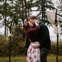 Jonas Seaman OffbeatBride 1051 - A Friday the 13th barn wedding with coffee, skulls, and floral prints Friday the 13th wedding as seen on @offbeatbride