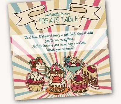 dessert bar printable 02 - Get ALL the potluck goodies with this dessert bar printable invitation insert dessert bar printable 02