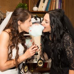9G0A6697 - A black dress, a white dress, and major love from us all for this Hallowedding A black dress, a white dress, and major love from us all for this Halloween wedding
