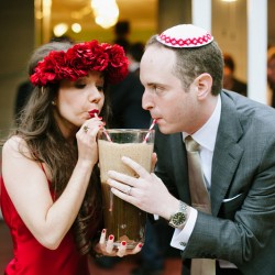 Mastelone Cohen Off BEET Productions 1142 low - This huge red flowers + backyard wedding wins all of the style points EVER This huge red flowers + backyard wedding as seen on @offbeatbride #fascinator #hugeflowerbouquet