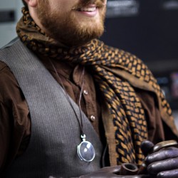 Simmons Sharp Photomuse SHA1502320212 low - The red dress at this theatrical steampunk wedding is LIFE theatrical steampunk wedding as seen on @offbeatbride #steampunk #weddings