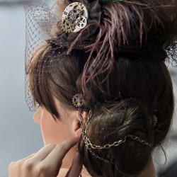 Simmons Sharp Photomuse SHA1502320322 low - The red dress at this theatrical steampunk wedding is LIFE theatrical steampunk wedding as seen on @offbeatbride #steampunk #weddings
