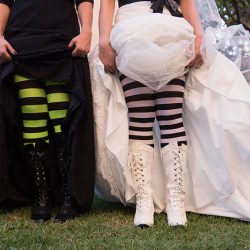diane brandy 81 - A black dress, a white dress, and major love from us all for this Hallowedding A black dress, a white dress, and major love from us all for this Halloween wedding