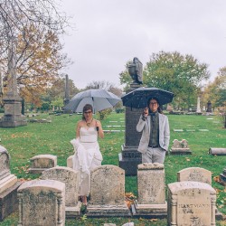 samandjustin 00063 - The handmade masks at this Chicago Halloween wedding are #goals Chicago Halloween wedding as seen on @offbeatbride #wedding #halloween