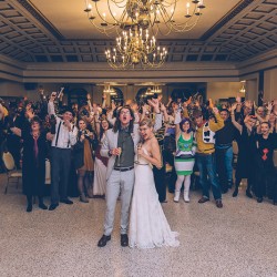 samandjustin 00508 - The handmade masks at this Chicago Halloween wedding are #goals samandjustin 00508