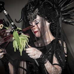 DanikaMonique 20 - This theatrical Halloween wedding slays with its dark glamour This gorgeous Halloween wedding slays with its spectacle as seen on @offbeatbride #halloween #wedding
