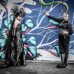 DanikaMonique 43 - This theatrical Halloween wedding slays with its dark glamour This theatrical Halloween wedding slays with its spectacle as seen on @offbeatbride #halloween #wedding