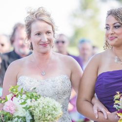 Hatmaker Doherty Stevi Sayler Photography MelissaLaurenWeddingTopPicks34 low - These two ladies (and their flower pooches!) rocked the most beautiful outdoor wedding A beautiful outdoor wedding as seen on @offbeatbride #outdoor #wedding #lgbt