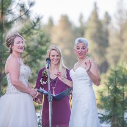 Hatmaker Doherty Stevi Sayler Photography MelissaLaurenWeddingTopPicks45 low - These two ladies (and their flower pooches!) rocked the most beautiful outdoor wedding A beautiful outdoor wedding as seen on @offbeatbride #outdoor #wedding #lgbt