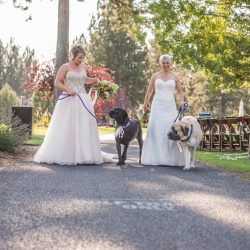 Hatmaker Doherty Stevi Sayler Photography MelissaLaurenWeddingTopPicks62 low - These two ladies (and their flower pooches!) rocked the most beautiful outdoor wedding A beautiful wedding as seen on @offbeatbride #outdoor #wedding #lgbt