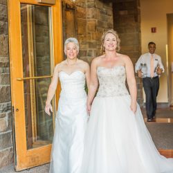 Hatmaker Doherty Stevi Sayler Photography MelissaLaurenWeddingTopPicks79 low - These two ladies (and their flower pooches!) rocked the most beautiful outdoor wedding A beautiful wedding as seen on @offbeatbride #outdoor #wedding #lgbt