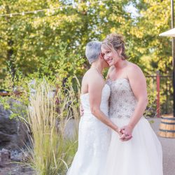 Hatmaker Doherty Stevi Sayler Photography MelissaLaurenWeddingTopPicks83 low - These two ladies (and their flower pooches!) rocked the most beautiful outdoor wedding A beautiful wedding as seen on @offbeatbride #outdoor #wedding #lgbt