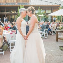Hatmaker Doherty Stevi Sayler Photography MelissaLaurenWeddingTopPicks87 low - These two ladies (and their flower pooches!) rocked the most beautiful outdoor wedding A beautiful wedding as seen on @offbeatbride #outdoor #wedding #lgbt