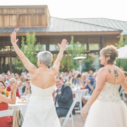 Hatmaker Doherty Stevi Sayler Photography MelissaLaurenWeddingTopPicks88 low - These two ladies (and their flower pooches!) rocked the most beautiful outdoor wedding A beautiful wedding as seen on @offbeatbride #outdoor #wedding #lgbt