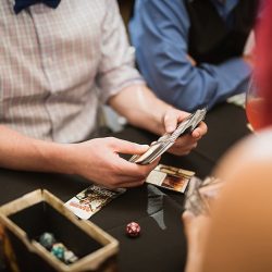 Mox.Wedding 549 - This Magic the Gathering wedding had an official tournament and style for miles Magic the Gathering reception as seen on @offbeatbride #magic #games #wedding