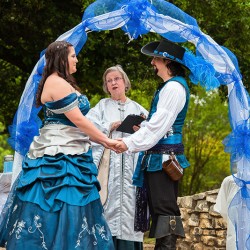 andrewnickiwed 320 - This masquerade dragon wedding satisfies your inner khaleesi AND Disney princess Masquerade dragon wedding as seen on @offbeatbride #wedding #masquerade