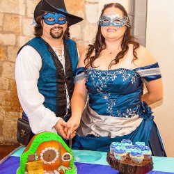 andrewnickiwed 651 - This masquerade dragon wedding satisfies your inner khaleesi AND Disney princess Masquerade wedding as seen on @offbeatbride #wedding #masquerade