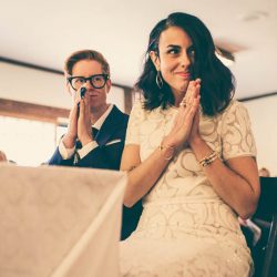 queerbuddhistwedding034 - Wait until you see this Catskills Buddhist wedding with prom-themed reception Catskills wedding with prom-themed reception as seen on @offbeatbride #catskills #wedding #lgbt