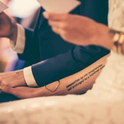 queerbuddhistwedding041 - Wait until you see this Catskills Buddhist wedding with prom-themed reception Catskills wedding with prom-themed reception as seen on @offbeatbride #catskills #wedding #lgbt