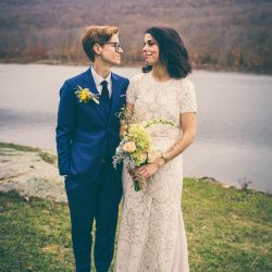 queerbuddhistwedding060 - Wait until you see this Catskills Buddhist wedding with prom-themed reception Catskills wedding with prom-themed reception as seen on @offbeatbride #catskills #wedding #lgbt