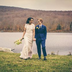 queerbuddhistwedding064 - Wait until you see this Catskills Buddhist wedding with prom-themed reception Catskills wedding with prom-themed reception as seen on @offbeatbride #catskills #wedding #lgbt