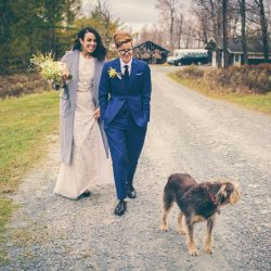 queerbuddhistwedding067 - Wait until you see this Catskills Buddhist wedding with prom-themed reception Catskills wedding with prom-themed reception as seen on @offbeatbride #catskills #wedding #lgbt